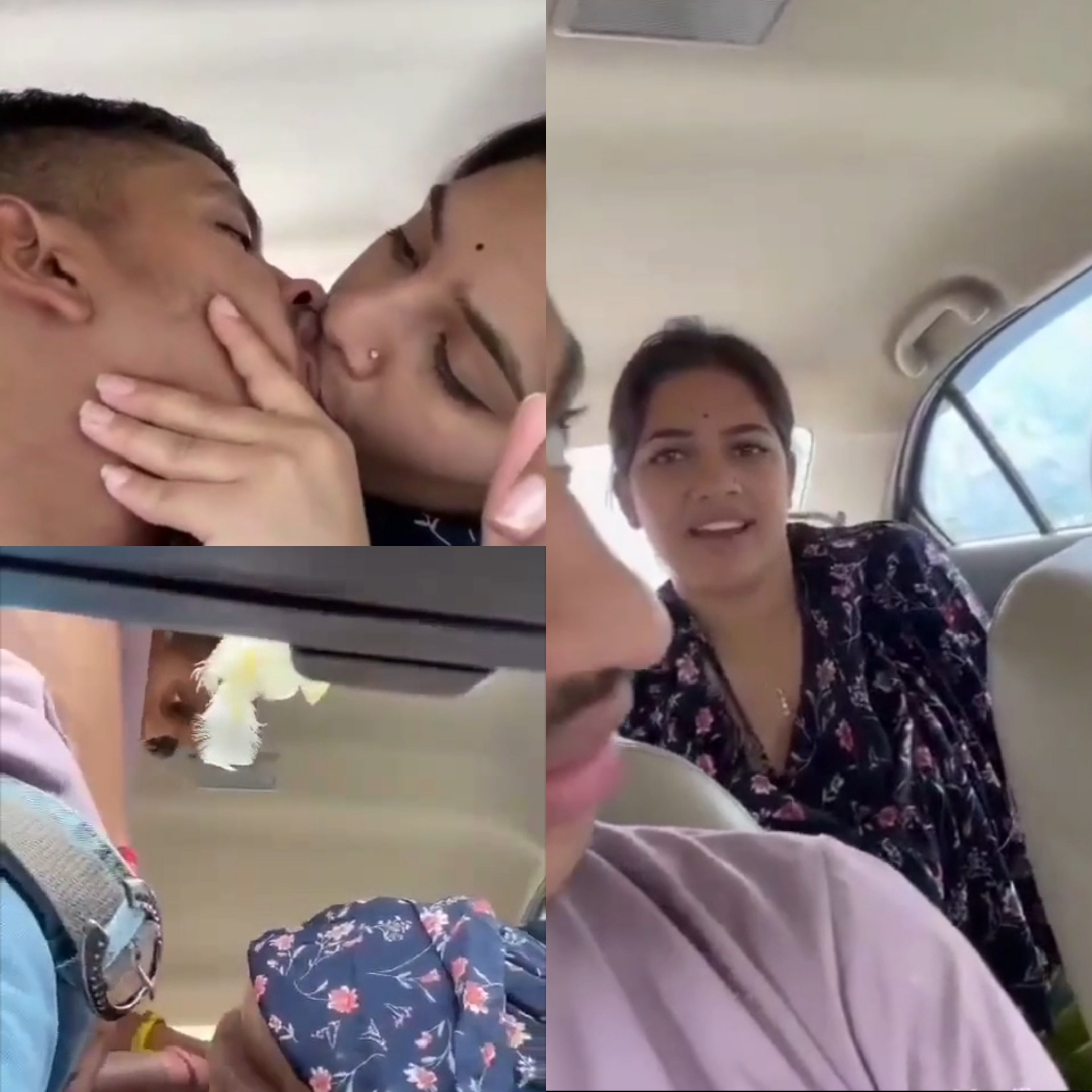 Boyfrnd gf kissing and fucking in the car