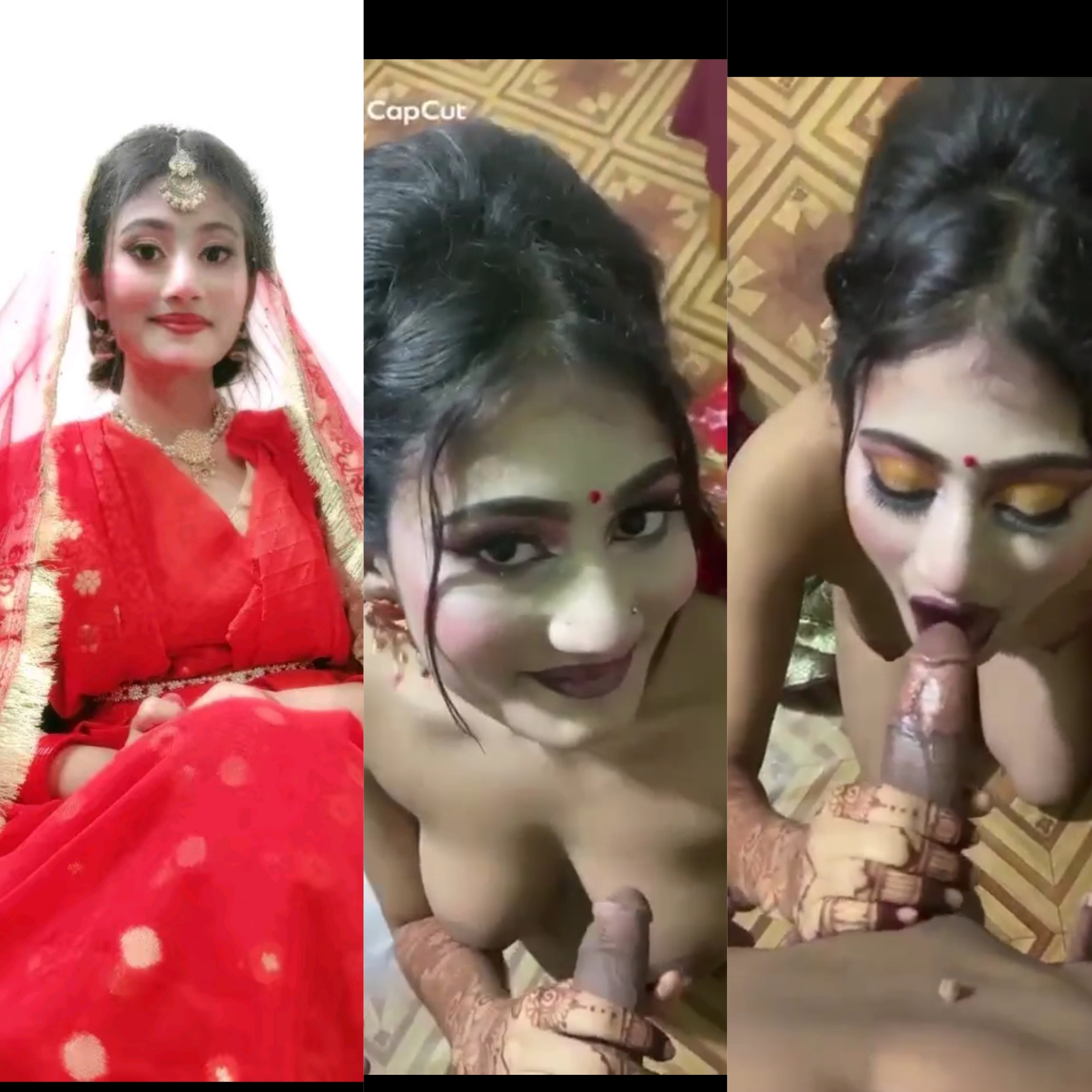 Beautiful Tiktoker Recording Her Marriage Night Blowjob,Fucking Video