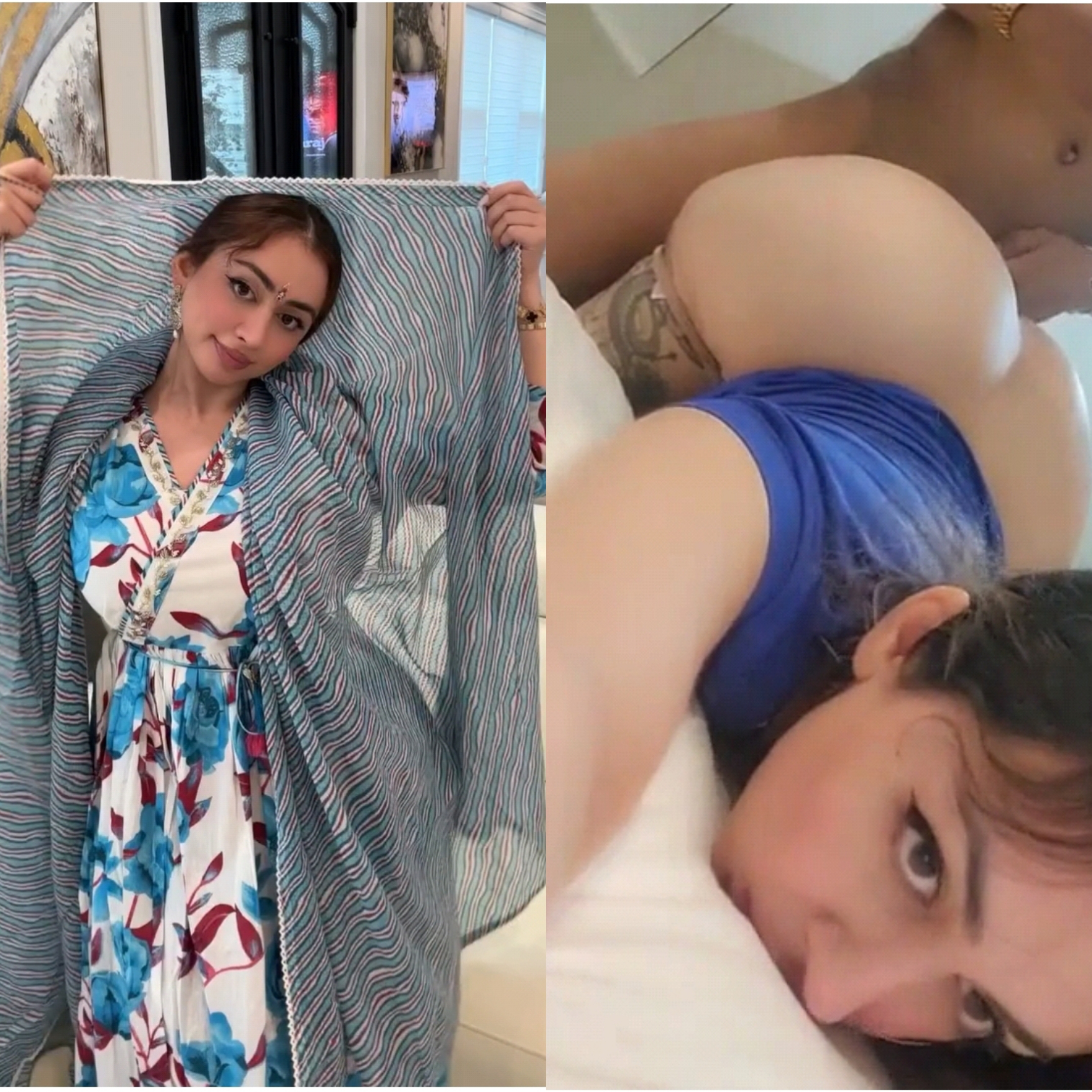 NRI Indian Babydoll Slurping on Black Dick and Getting Bouncy Backshots by Her Pimp Man (Update – 09Mins Video