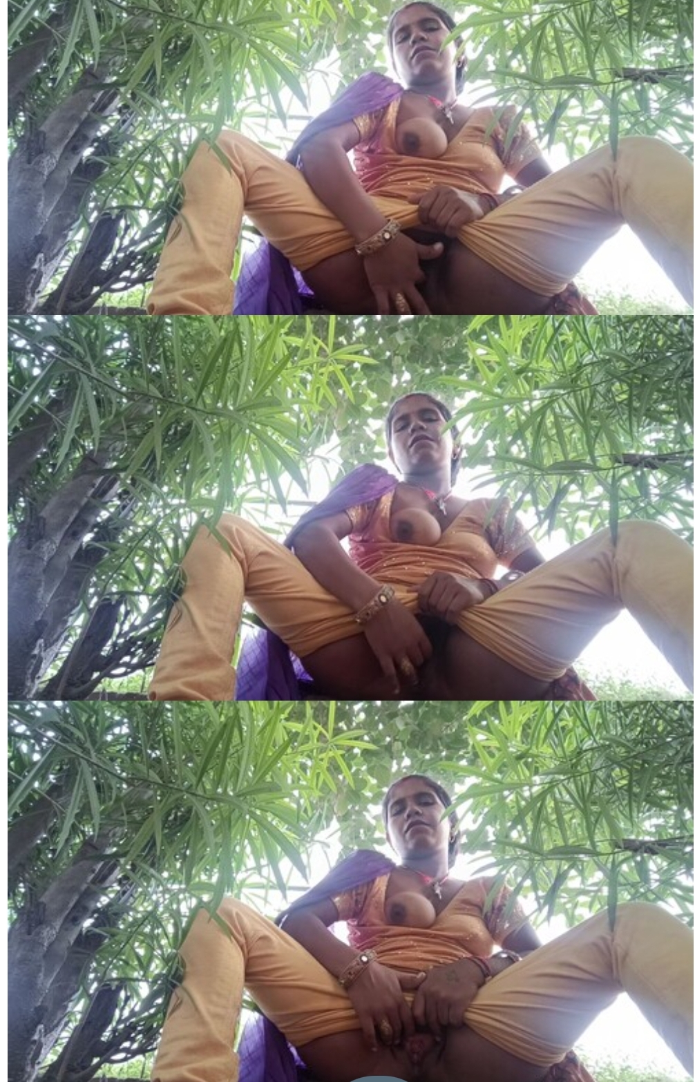 Horny Bhabhi Showing Boobs Pussy and Fingering Outdoor