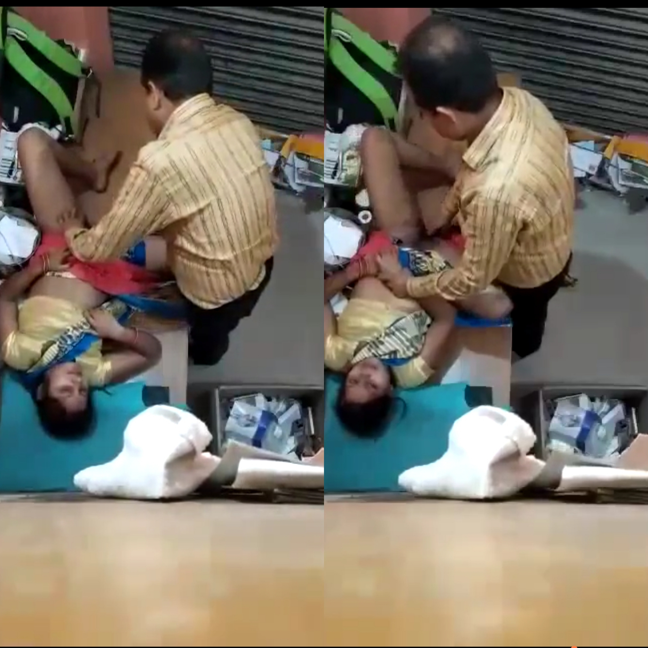 Harami doc putting finger and press boobs