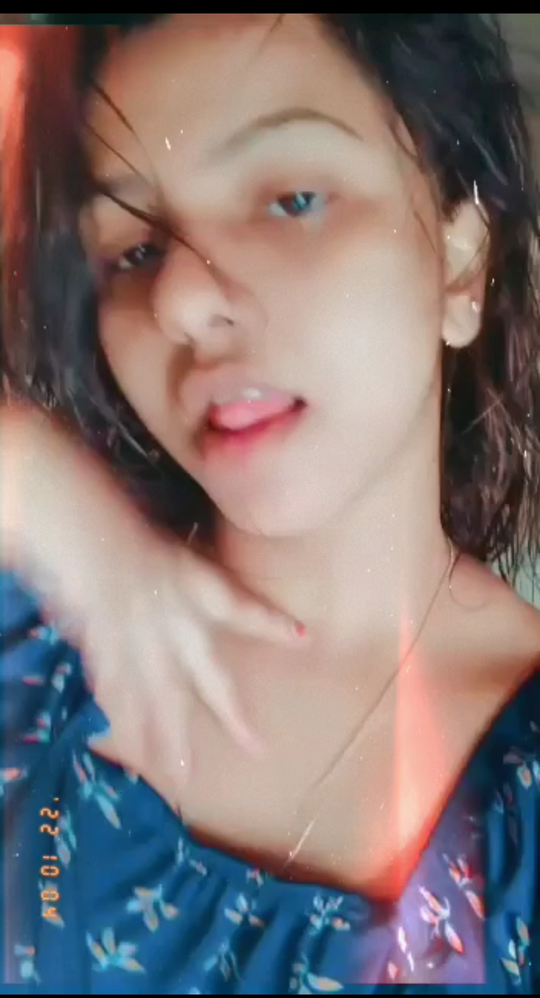 Beautiful girl showing boobs