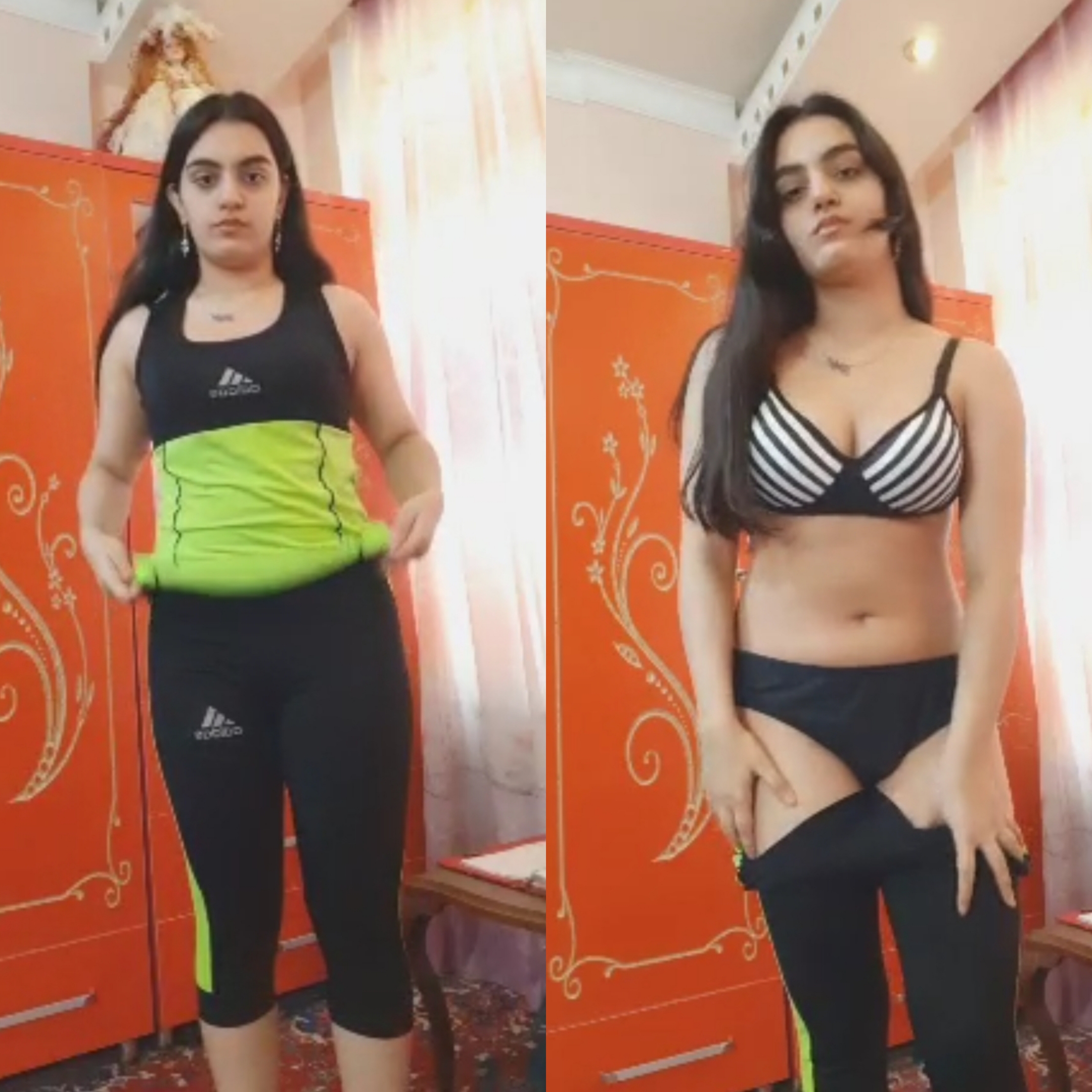 Beautiful hot yoga girl Full nude show
