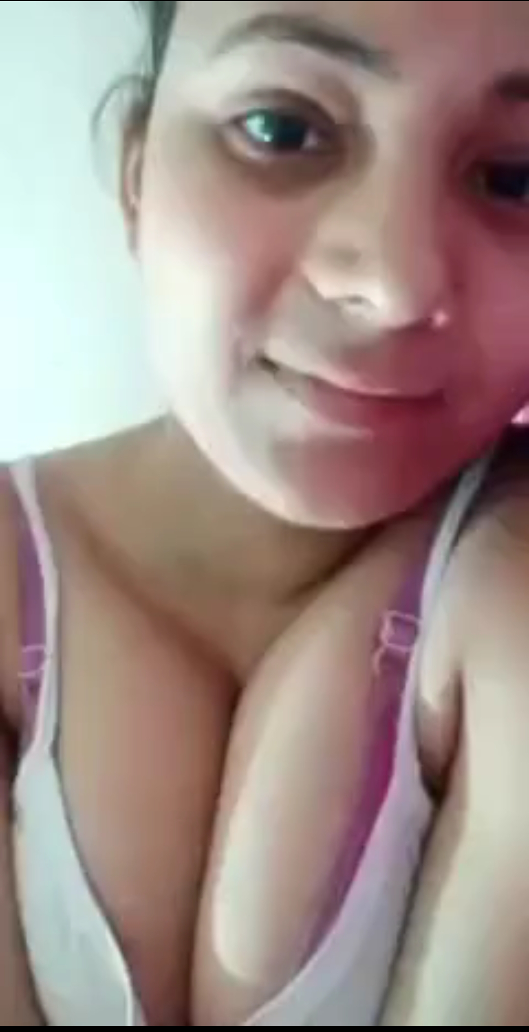 Beautifull cute girl wearing two bra very hard nipple