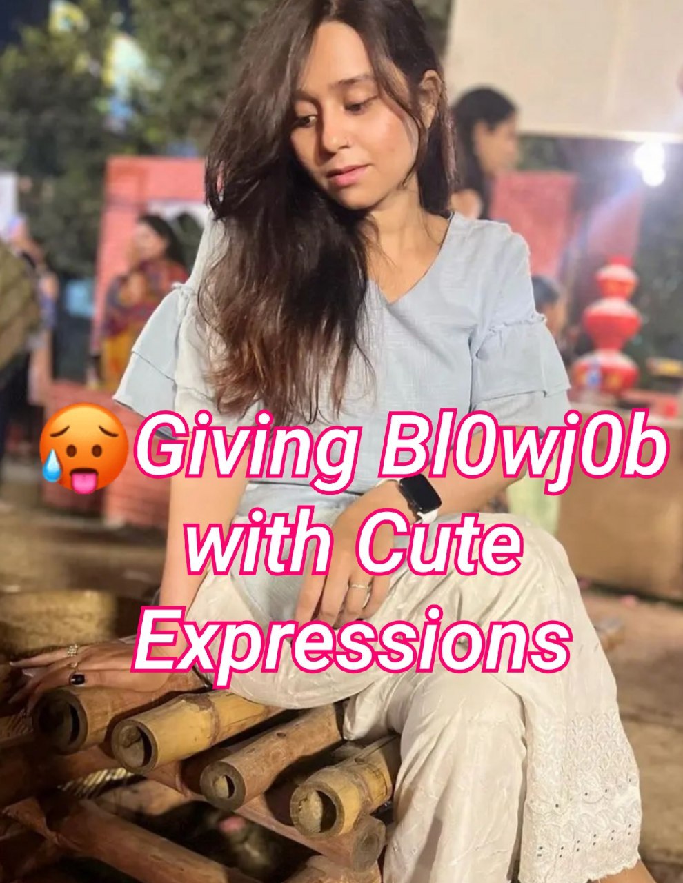 Cute girl sucking Desi cook