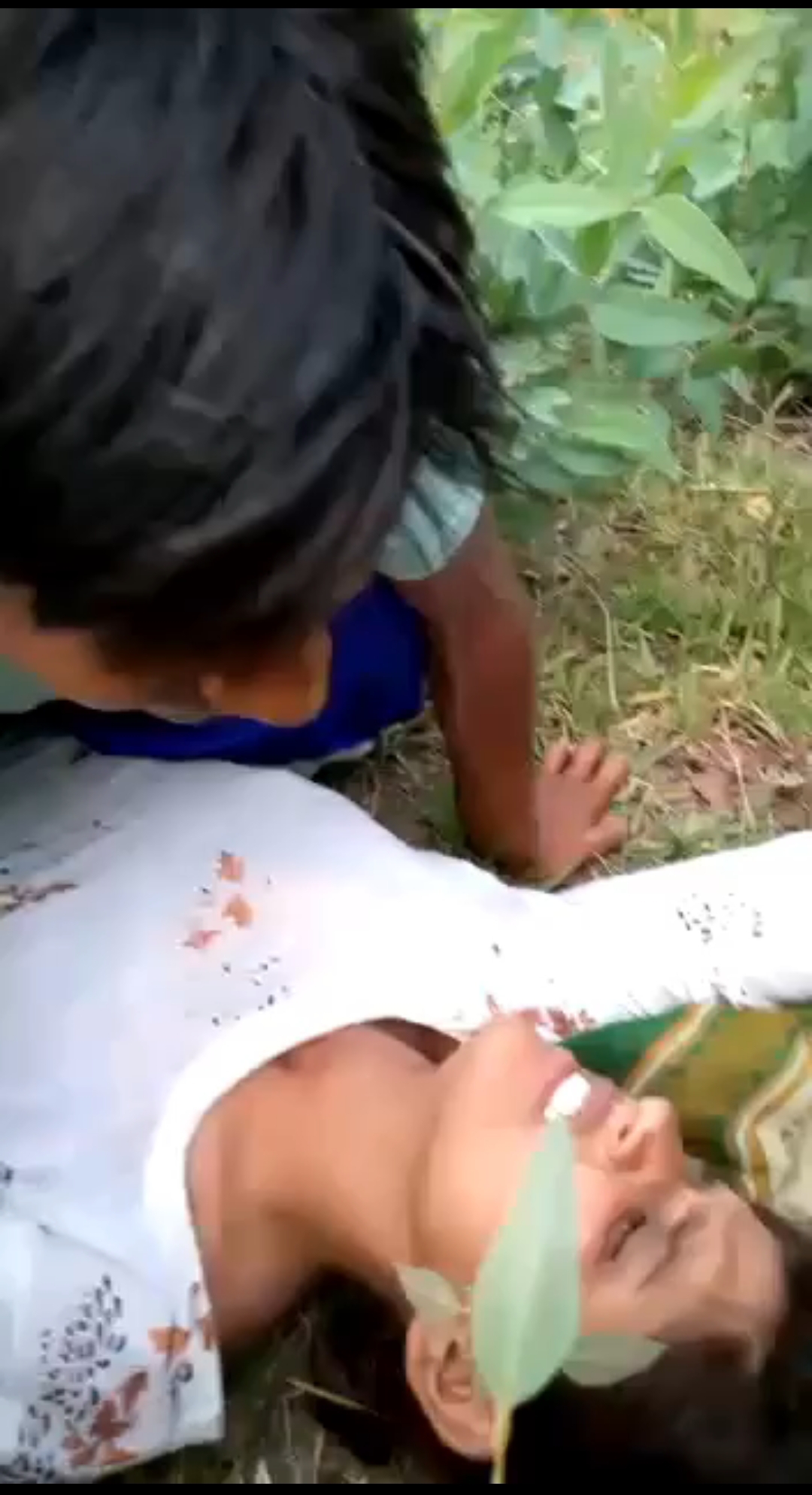 Desi girl with three boy fucked in Farm