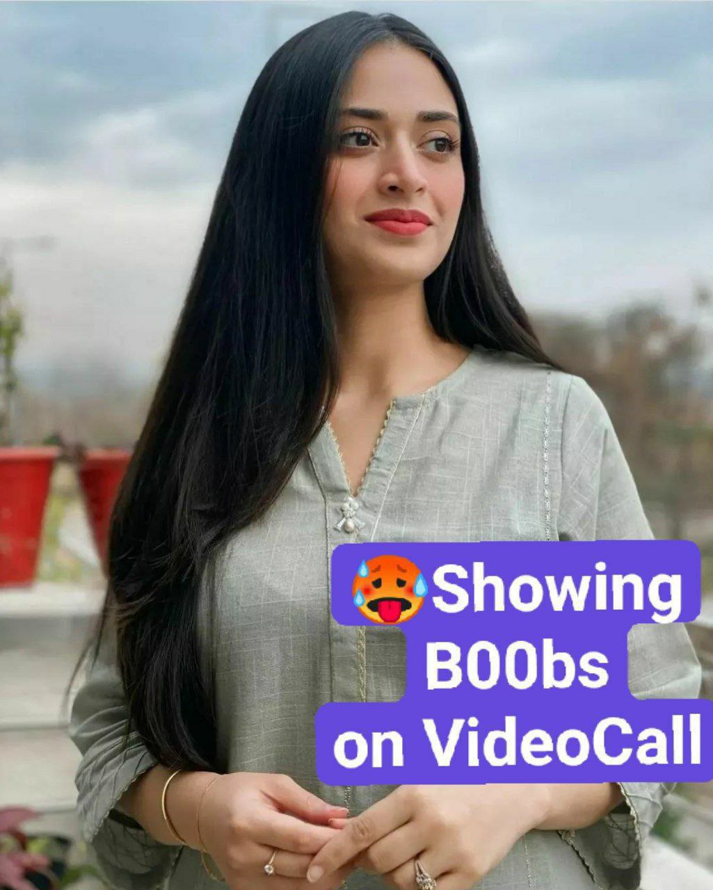Beautifull girl showing boobs and fingering on video call